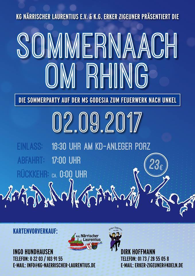 Flyer Sommernaach om Rhing 2017